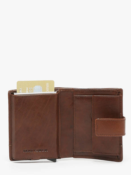 Chequehouder Met Portemonnee Leder Maverick Bruin rough gear MAVRG063 ander zicht 1